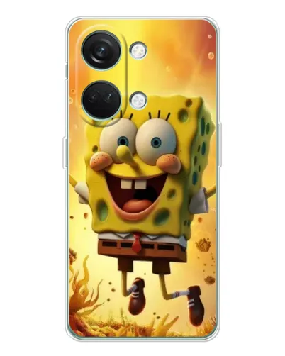 Чехол для Huawei Honor Play 10C с картинкой «Губка Боб прыгает»