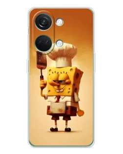 Чехол для Huawei Honor Play 10C с картинкой «Губка Боб повар»
