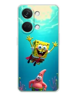 Чехол для Huawei Honor Play 10C с картинкой «Спанч Боб под водой»