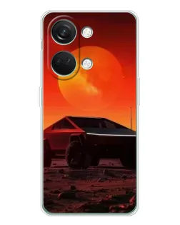 Чехол для Huawei Honor Play 10C с картинкой «Cybertruck на Марсе»