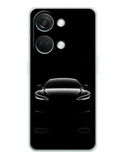 Чехол для Huawei Honor Play 10C с картинкой «Силуэт Tesla Night»