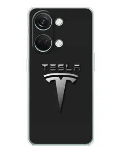 Чехол для Huawei Honor Play 10C с картинкой «Стальной логотип Tesla»