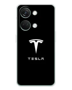 Чехол для Huawei Honor Play 10C с картинкой «Tesla White Logo»