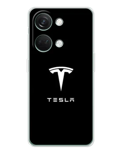 Чехол для Huawei Honor Play 10C с картинкой «Tesla White Logo»