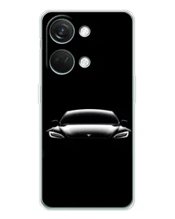 Чехол для Huawei Honor Play 10C с картинкой «Фары Tesla Night»
