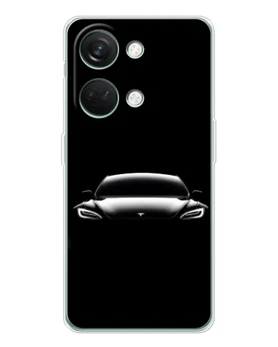 Чехол для Huawei Honor Play 10C с картинкой «Фары Tesla Night»
