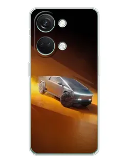 Чехол для Huawei Honor Play 10C с картинкой «Cybertruck в пустыне»