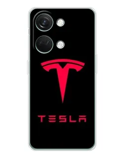 Чехол для Huawei Honor Play 10C с картинкой «Tesla Red Logo»