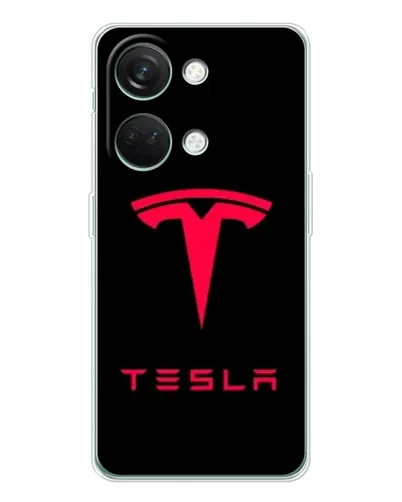 Чехол для Huawei Honor Play 10C с картинкой «Tesla Red Logo»