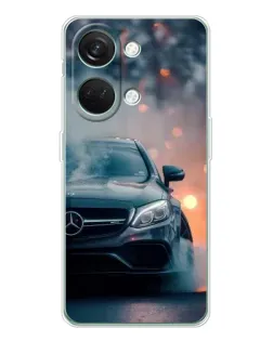Чехол для Huawei Honor Play 10C с картинкой «Mercedes — ночной город»
