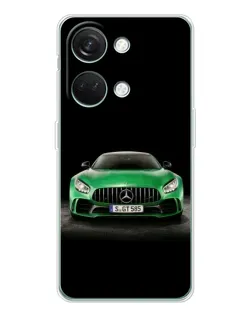 Чехол для Huawei Honor Play 10C с картинкой «Mercedes — неоновый лого»