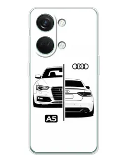 Чехол для Huawei Honor Play 10C с картинкой «Audi — контрастный дизайн»