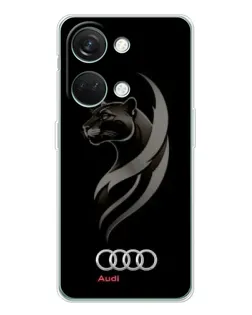 Чехол для Huawei Honor Play 10C с картинкой «Графика — пантера и Audi»