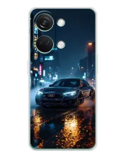 Чехол для Huawei Honor Play 10C с картинкой «Ночной город и Audi»