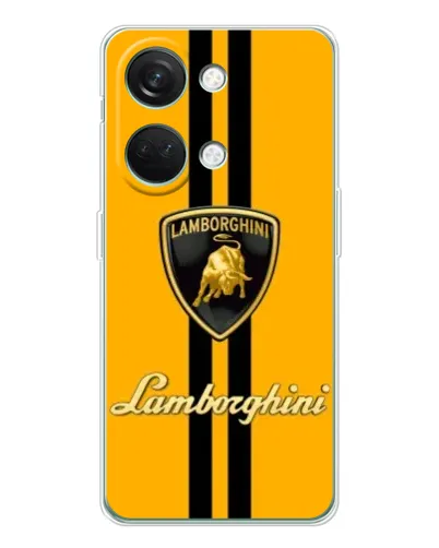 Чехол для Huawei Honor Play 10C с картинкой «Lamborghini Stripe желтый»
