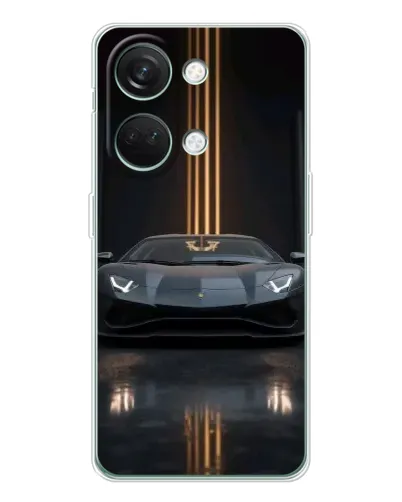 Чехол для Huawei Honor Play 10C с картинкой «Lamborghini золотые линии»