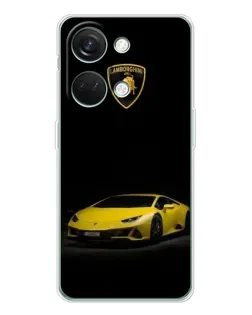 Чехол для Huawei Honor Play 10C с картинкой «Lamborghini желтый акцент»