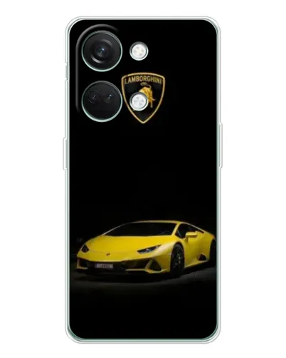 Чехол для Huawei Honor Play 10C с картинкой «Lamborghini желтый акцент»