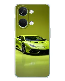 Чехол для Huawei Honor Play 10C с картинкой «Салатовый Lamborghini Huracan»