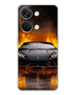 Чехол для Huawei Honor Play 10C с картинкой «Lamborghini в огне»
