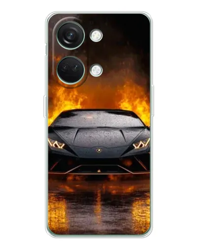 Чехол для Huawei Honor Play 10C с картинкой «Lamborghini в огне»