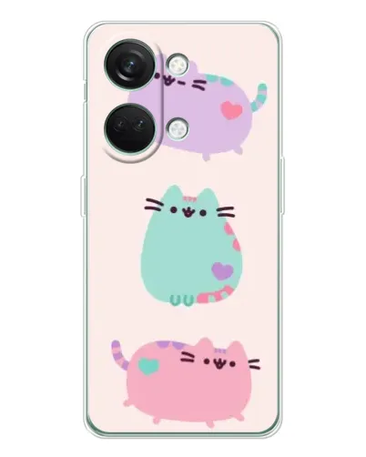 Чехол для Huawei Honor Play 10C с картинкой «Pusheen трио»