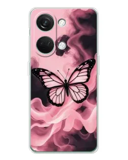 Чехол для Huawei Honor Play 10C с картинкой «Бабочка в дыму»