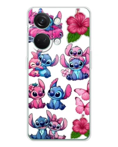 Чехол для Huawei Honor Play 10C с картинкой «Стикеры Stitch и Angel»