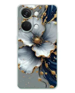 Чехол для Huawei Honor Play 10C с картинкой «Белый цветок и золотой флюид» Чехол для Huawei Honor Play 10C с картинкой «Белый цветок и золотой флюид»