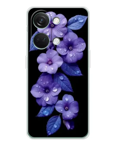 Чехол для Huawei Honor Play 10C с картинкой «Фиолетовые цветы с росою» Чехол для Huawei Honor Play 10C с картинкой «Фиолетовые цветы с росою»