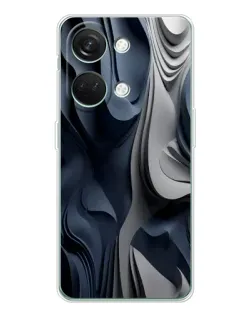 Чехол для Huawei Honor Play 10C с картинкой «Объемные синие складки»