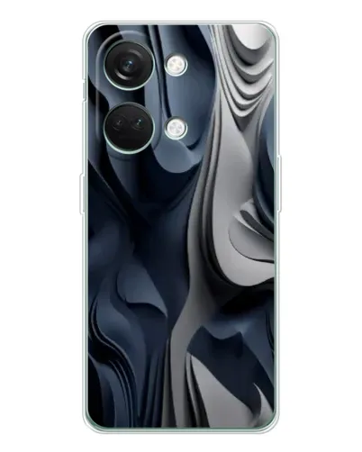 Чехол для Huawei Honor Play 10C с картинкой «Объемные синие складки»