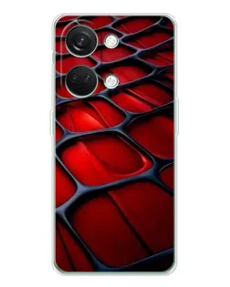 Чехол для Huawei Honor Play 10C с картинкой «Красная глянцевая сетка»