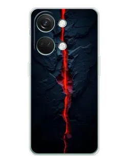 Чехол для Huawei Honor Play 10C с картинкой «Kрасная лавовая трещина»