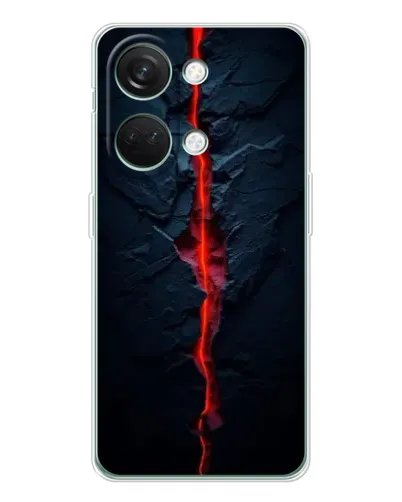 Чехол для Huawei Honor Play 10C с картинкой «Kрасная лавовая трещина»