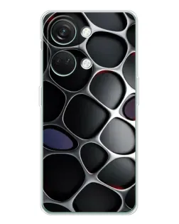 Чехол для Huawei Honor Play 10C с картинкой «Объемная темная решетка»