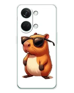 Чехол для Huawei Honor Play 10C с картинкой «Капибара в очках»