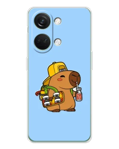 Чехол для Huawei Honor Play 10C с картинкой «Капибара на скейте»