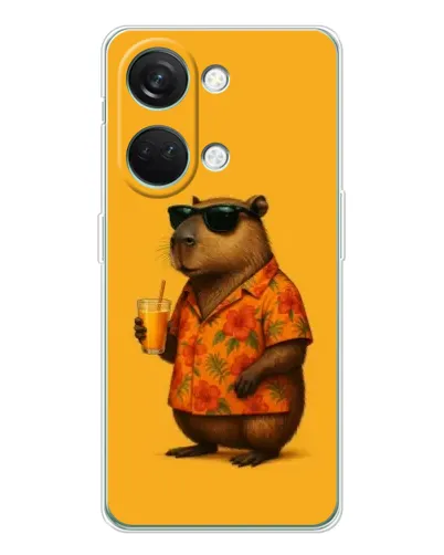 Чехол для Huawei Honor Play 10C с картинкой «Капибара на отдыхе»