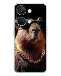 Чехол для Huawei Honor Play 10C с картинкой «Капибара золотая цепь»