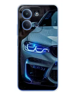 Чехол для Huawei Honor Play 11 Plus с картинкой «Взгляд BMW с синими фарами»