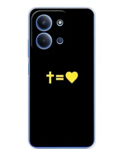 Чехол для Huawei Honor Play 11 Plus с картинкой «Сердце и Крест»