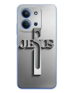 Чехол для Huawei Honor Play 11 Plus с картинкой «Металлический крест Jesus»