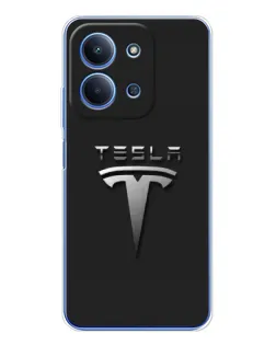 Чехол для Huawei Honor Play 11 Plus с картинкой «Стальной логотип Tesla» Чехол для Huawei Honor Play 11 Plus с картинкой «Стальной логотип Tesla»