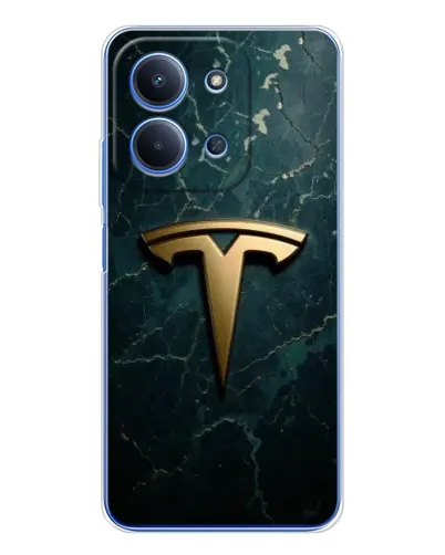 Чехол для Huawei Honor Play 11 Plus с картинкой «Мраморная Tesla Gold»
