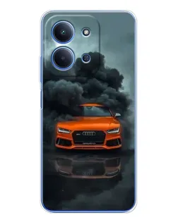 Чехол для Huawei Honor Play 11 Plus с картинкой «Audi в облаках дыма»