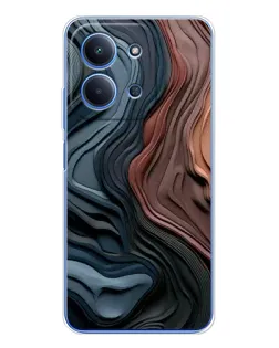 Чехол для Huawei Honor Play 11 Plus с картинкой «Цветные волны каньона»