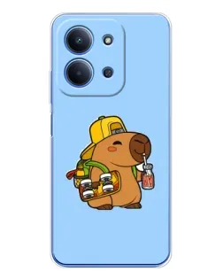 Чехол для Huawei Honor Play 11 Plus с картинкой «Капибара на скейте»