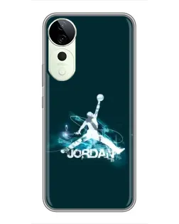 Чохол для Huawei Honor Play 70 Plus з картинкою «Jordan Blue Fire»