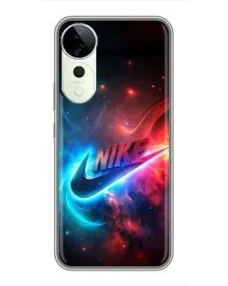 Чехол для Huawei Honor Play 70 Plus с картинкой «Огненный логотип Nike»